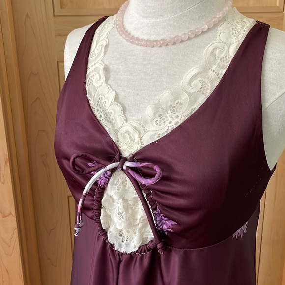 Vintage Giorgie Girl 70’s Long Purple Floral Boho Hippie Dress, Size M - Picture 7 of 16